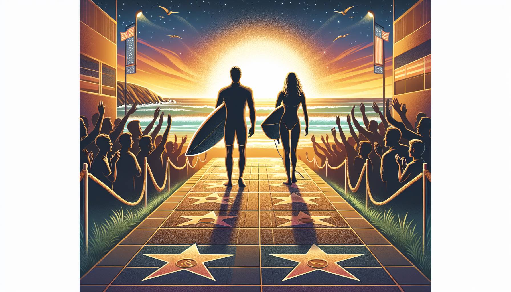 Ryan Turner and Nea Post Inducted into Surfing Walk of Fame at U.S. Open