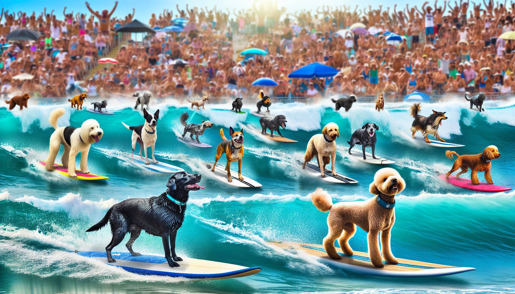 2025 World Dog Surfing Championship Highlights Canine Talent